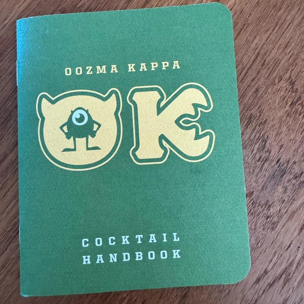 Auth Pixar Disney monsters university crew gift cocktail book oozes kappa